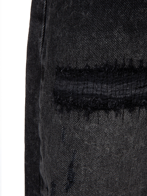 Черные рваные джинсы с разводами, 3 Черные рваные джинсы с разводами, 3