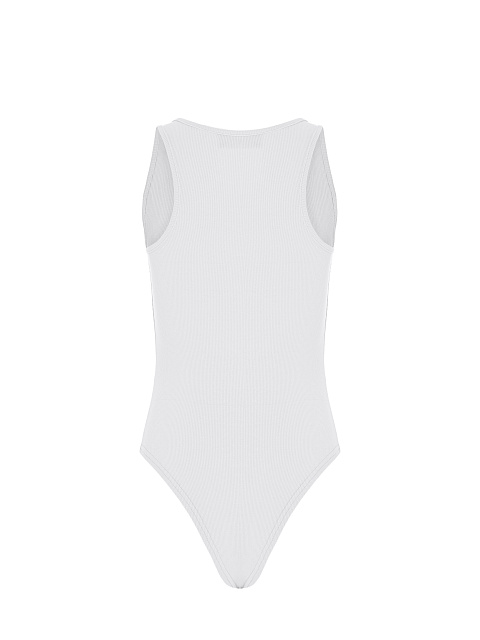 Белое трикотажное боди-майка, 2 Белое трикотажное боди-майка, 2