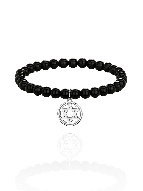 Браслет из серебра и обсидиана, 1