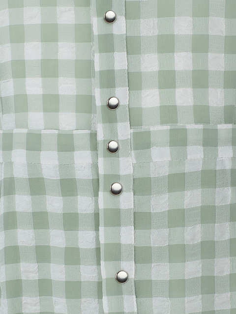 Зеленое шифоновое платье в клетку, 3 Зеленое шифоновое платье в клетку, 3