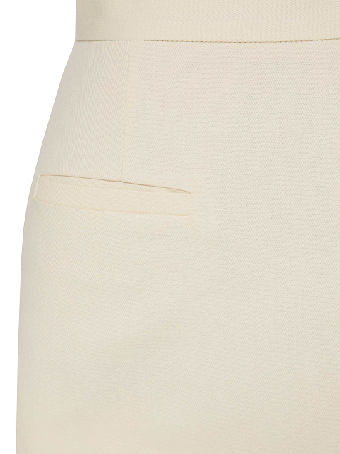 Светло-бежевая юбка-мини из денима, 4