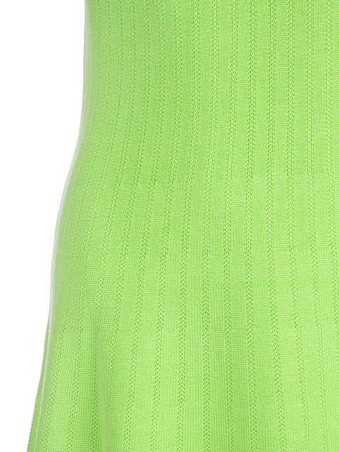 Зеленое вязаное платье-миди, 3