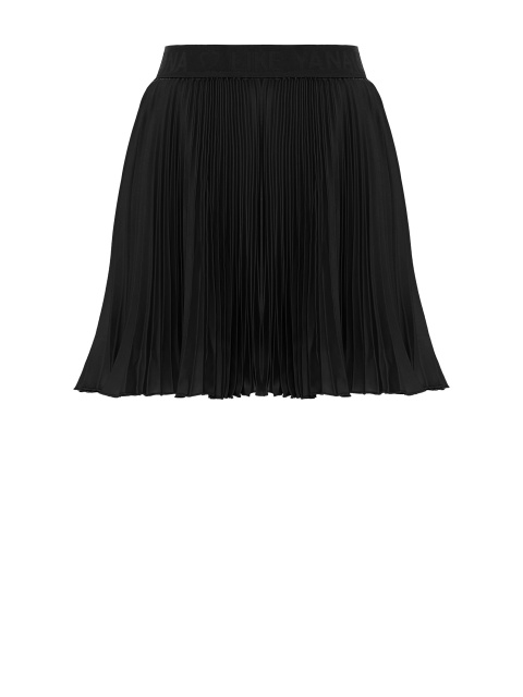 Черная плиссированная юбка-мини, 1