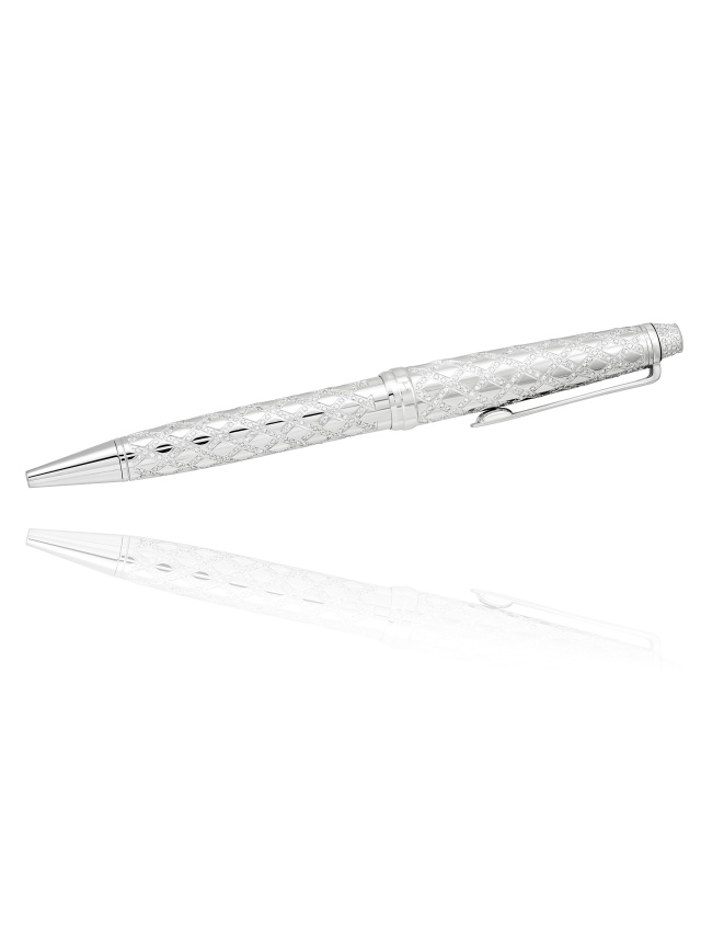 Ручка с родированным покрытием и бриллиантами, 1