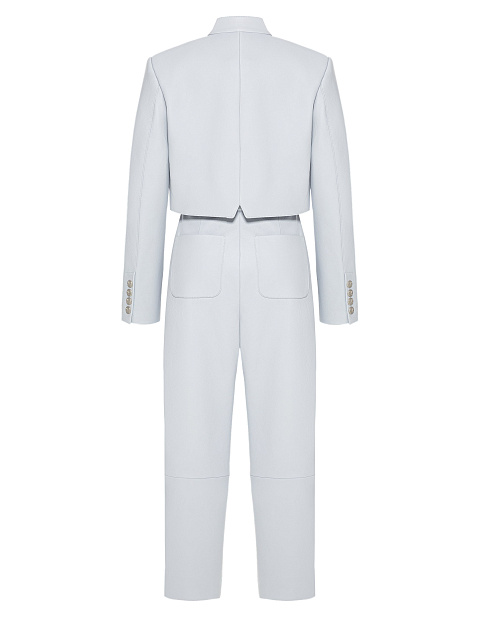 Светло-сиреневый костюм из жакета и брюк, 2 Светло-сиреневый костюм из жакета и брюк, 2