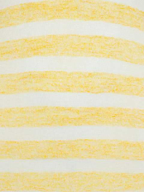 Трикотажное платье-макси в желто-белую полоску, 3