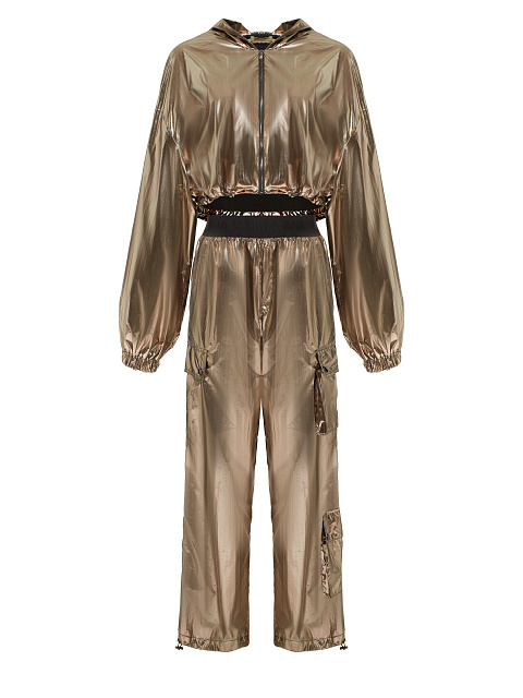 Золотистый костюм-двойка из бомбера и брюк-карго, 1 Золотистый костюм-двойка из бомбера и брюк-карго, 1