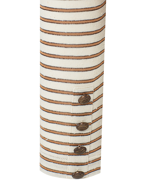 Бежевая тельняшка с пуговицами на плечах, 4