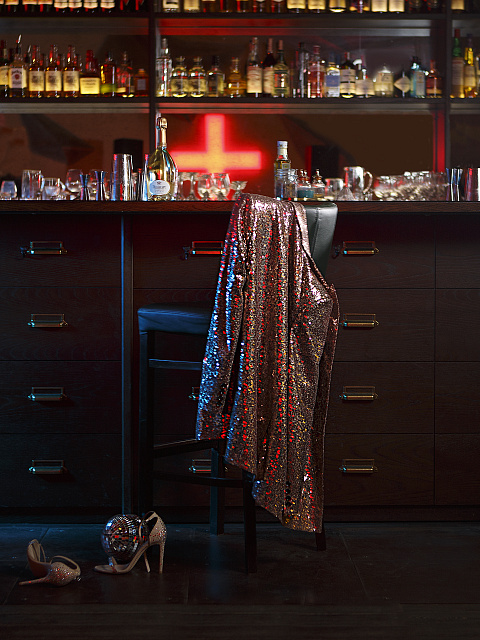 Двубортный оверсайз жакет в пайетках, 5