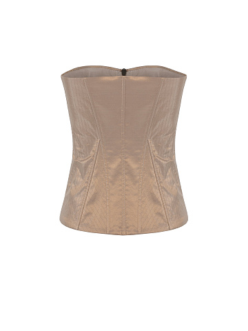 Светло-бежевый корсет из тафты, 2