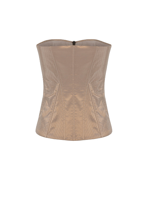 Светло-бежевый корсет из тафты, 2