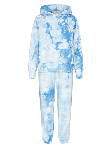 Голубой хлопковый костюм Tie-Dye, 1
