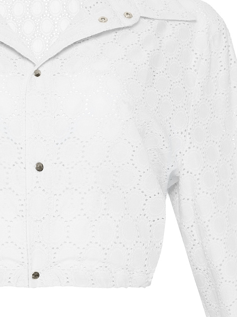 Белый хлопковый сет из укороченной рубашки и бра, 5 Белый хлопковый сет из укороченной рубашки и бра, 5