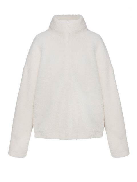 Белая толстовка из эко-меха, 1