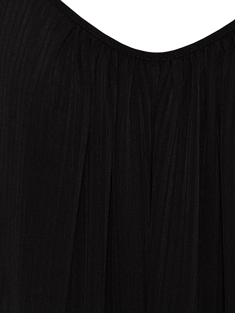 Черное платье-макси в полоску с открытой спиной, 3