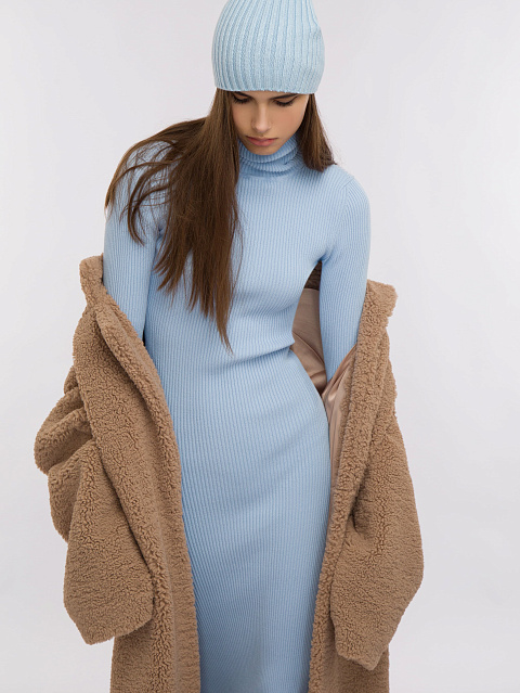 Коричневая шуба из эко-меха, 4