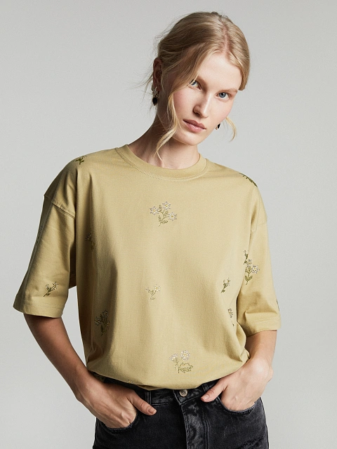 Серьги из желтого золота с гранатами и бриллиантами, 4