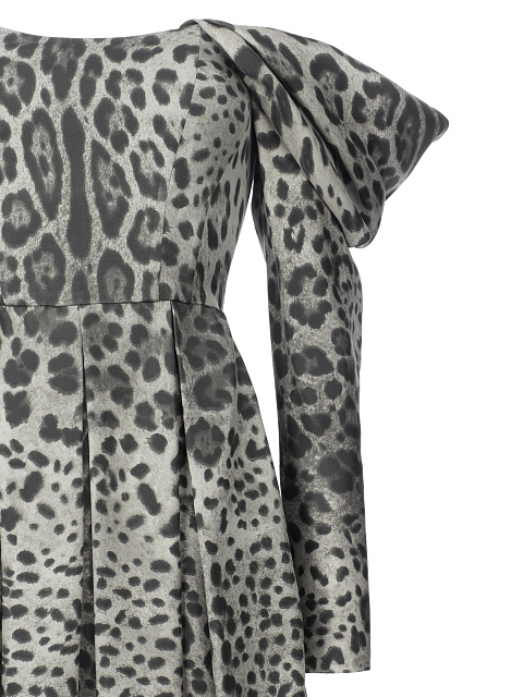 Шелковое платье с леопардовым принтом, 3