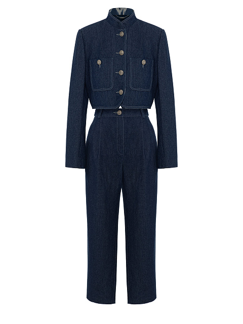 Синий костюм из денима, 1