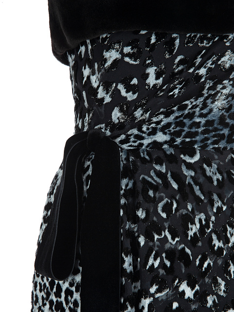 Черное платье-макси с люрексом и отделкой из меха норки, 3 Черное платье-макси с люрексом и отделкой из меха норки, 3