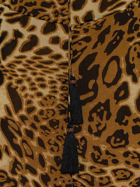 Платье-миди из шифона с леопардовым принтом, 4 Платье-миди из шифона с леопардовым принтом, 4