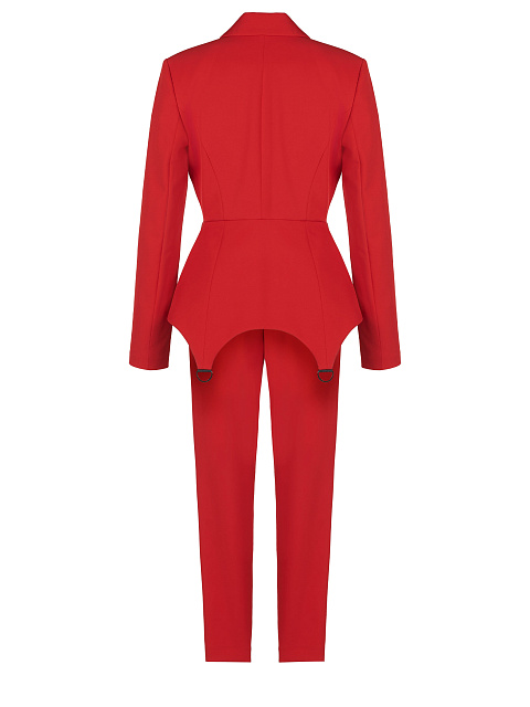 Красный брючный костюм со штрипками, 2 Красный брючный костюм со штрипками, 2