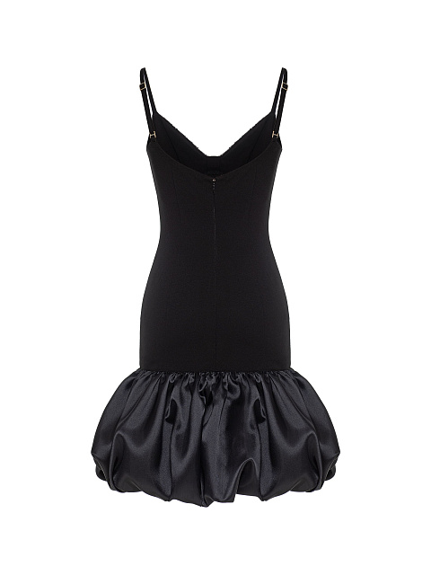 Черное платье-миди с юбкой-баллон, 2 Черное платье-миди с юбкой-баллон, 2