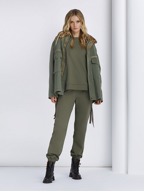 Хлопковая парка на подкладе из меха норки, 6 Хлопковая парка на подкладе из меха норки, 6