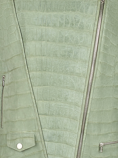 Зеленая косуха из кожи крокодила, 3