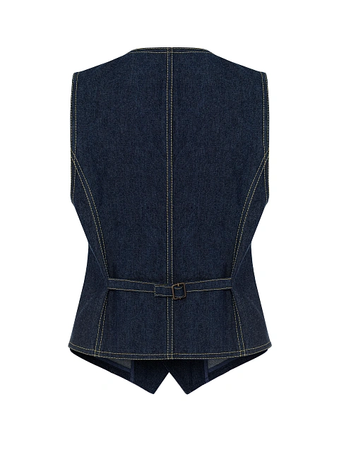 Синий жилет из денима, 2