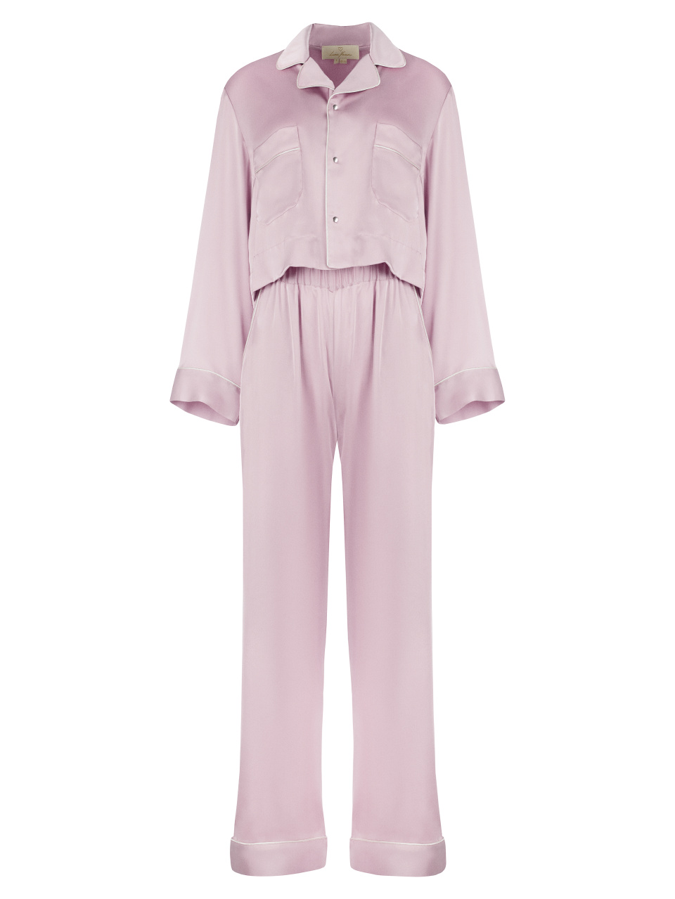 Розовая пижама из вискозы и шелка, 1