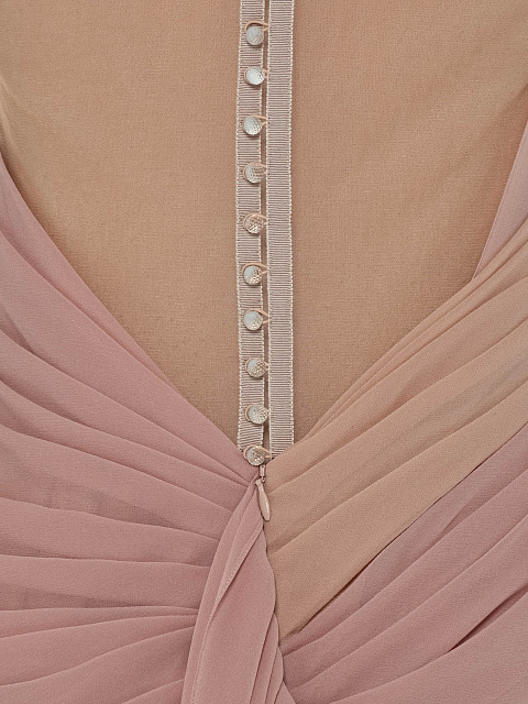 Платье-макси из шифона с драпировкой, 7