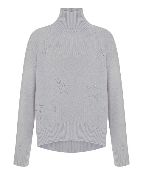 Лиловый кашемировый свитер со звездами, 1