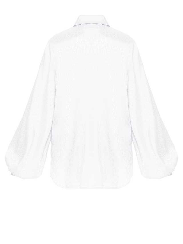 Белая блузка из вискозы с узором, 2