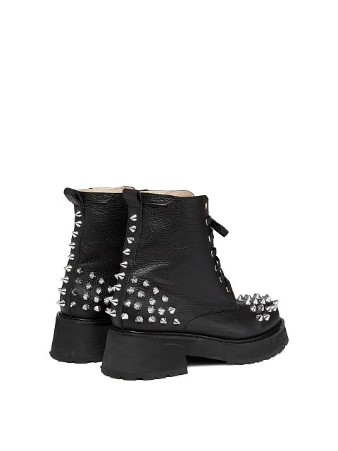 Черные кожаные ботинки с шипами, 3 Черные кожаные ботинки с шипами, 3