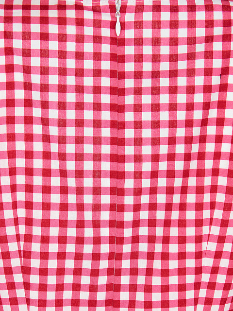 Красный хлопковый комплект в клетку, 5