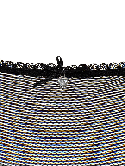 Черный комплект нижнего белья из сетки, 4