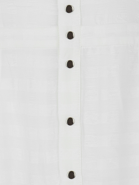 Белое платье-макси из тонкого шифона в клетку, 4