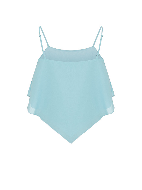 Голубой асимметричный топ из шифона, 2 Голубой асимметричный топ из шифона, 2