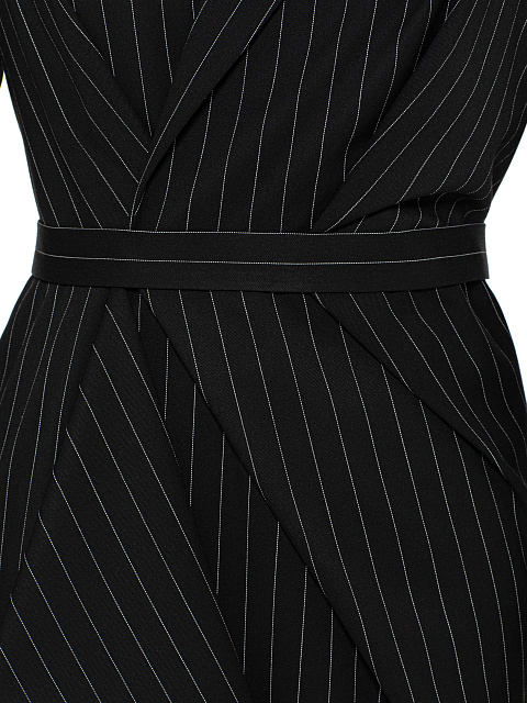 Черное платье-мини в полоску, 3 Черное платье-мини в полоску, 3
