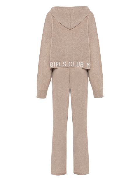 Бежевый костюм из кашемира Hot Girls Club, 2