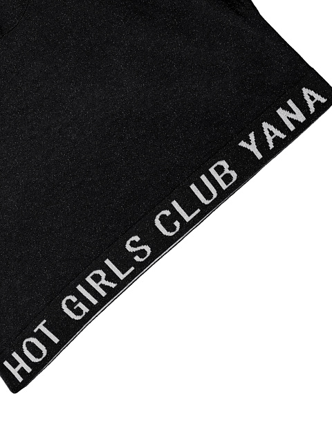 Черный трикотажный костюм Hot Girls Club, 5