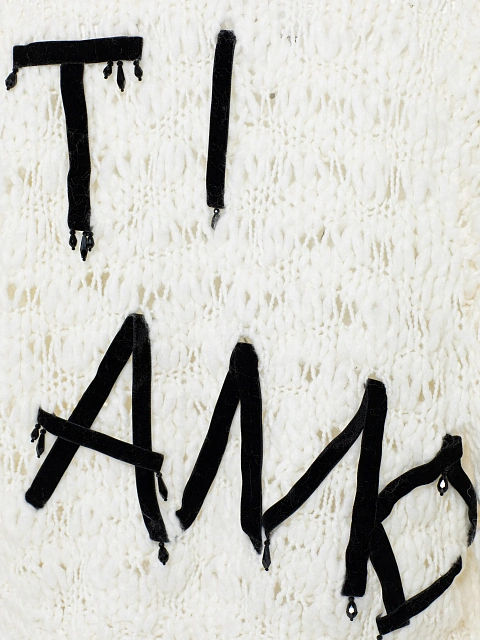 Белый укороченный пуловер из кашемира и шелка "Ti Amo", 4 Белый укороченный пуловер из кашемира и шелка "Ti Amo", 4