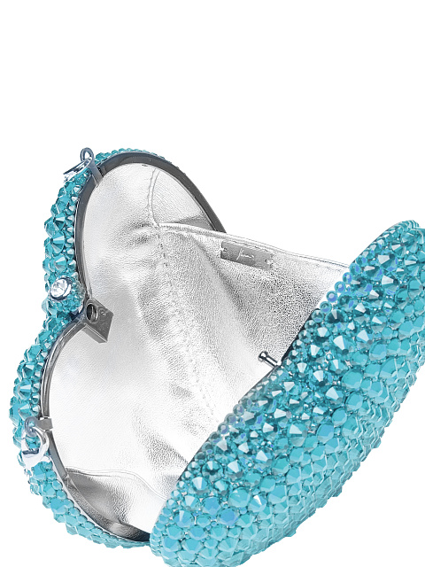 Клатч "Сердце" в голубых стразах, 4