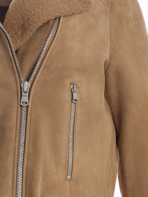 Косуха из овчины карамельного цвета, 3