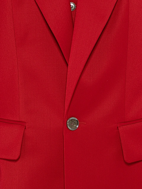 Красный костюм-тройка из шерсти, 6