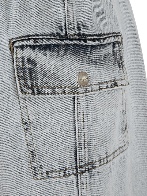 Серый джинсовый комбинезон с поясом, 4 Серый джинсовый комбинезон с поясом, 4