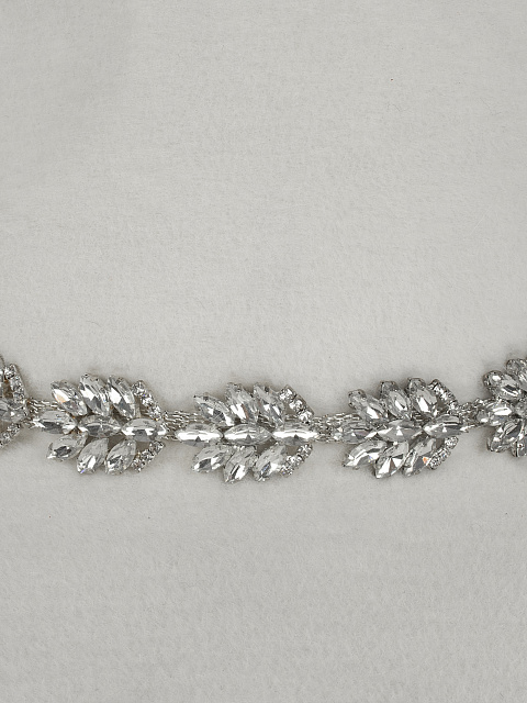 Белая фетровая шляпа с декоративной отделкой, 4