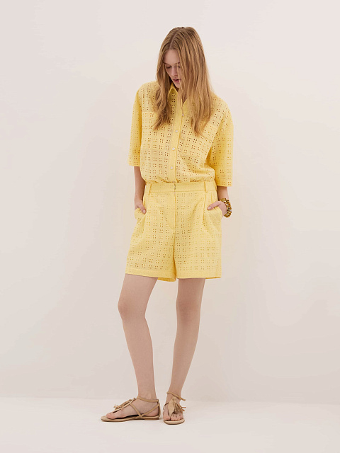 Желтые шорты из хлопка, 2