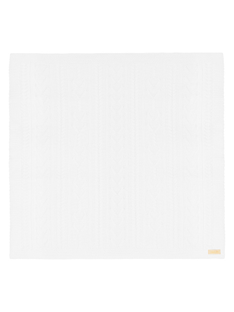 Белый детский вязаный плед, 1